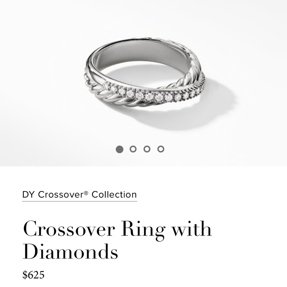 David Yurman Crossover Ring With Diamonds